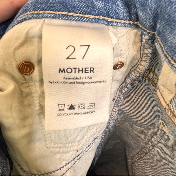 MOTHER Insider Crop Step Fray Jeans Shoot to thrill - Picture 4 of 6